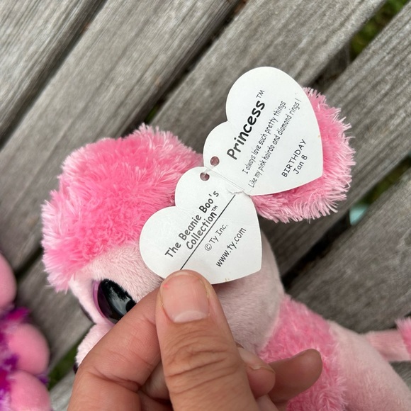 Ty Beanie Boos PRINCESS the 6" Pink Poodle Dog Stuffed Plush Toy RETIRED - Picture 9 of 9